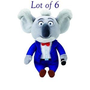 Lot of 6 Buster Moon SING Plush TY Beanie Baby